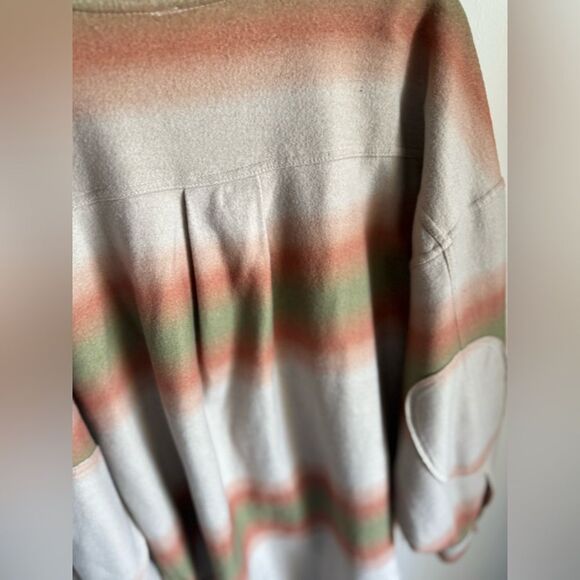 Free Peopler Ombré Serape Ruby Shacket - Picture 10 of 13